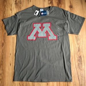 NEW Old Varsity Minnesota Tee Shirt Golden Gophers College Logo Large Gray Men’s